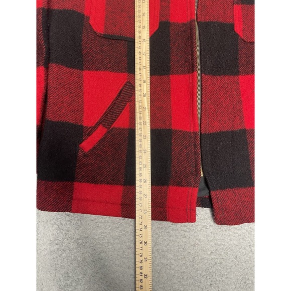 Vintage 70s Woolrich Wool Buffalo Plaid Shacket Shirt Jacket Mens M Made In USA - Picture 9 of 11